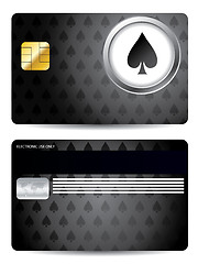 Image showing Poker spade credit card design 