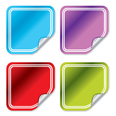 Image showing Blank color stickers 3 