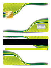 Image showing Cool abstract green credit card design