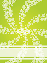 Image showing Bubbled green brochure twirl design