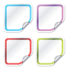 Image showing Blank color stickers 2 