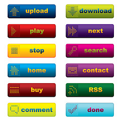 Image showing Web button designs with leds