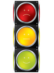 Image showing Smiley traffic light design 