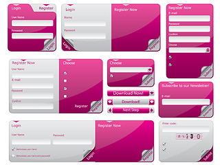 Image showing Folded web form design set