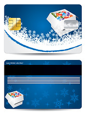 Image showing Blue christmas credit card design 