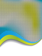 Image showing Color waves with dotted background