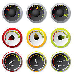 Image showing Speedometers for downloads 