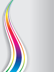 Image showing Rainbow wave with white stripes 