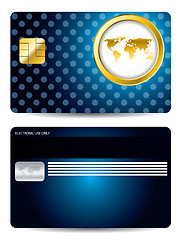 Image showing Golden map in ring credit card design 