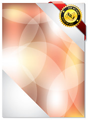 Image showing Red brochure design with ribbon 