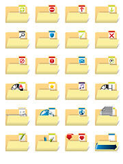 Image showing Folder icon set 