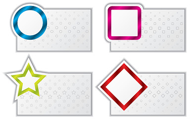 Image showing Abstract design business card set 