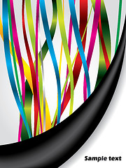 Image showing Ribbons with black wave 