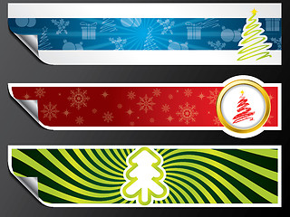 Image showing Various christmas banner set 