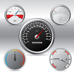 Image showing Different kinds of metallic gauges 