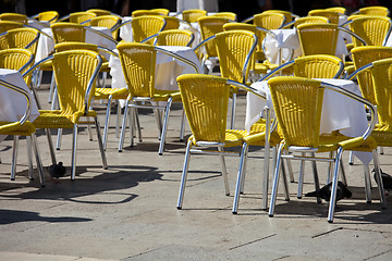 Image showing Cafe tables in Venice