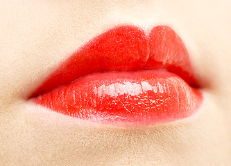 Image showing red lips