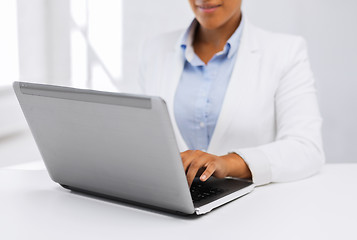 Image showing businesswoman using her laptop computer