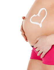 Image showing belly of a pregnant woman