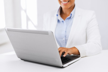 Image showing businesswoman using her laptop computer