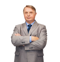 Image showing serious businessman or teacher in suit