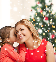 Image showing mother and daughter whispering gossip