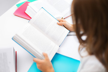 Image showing student girl studying at school