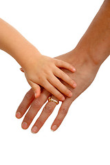 Image showing Young and old hands