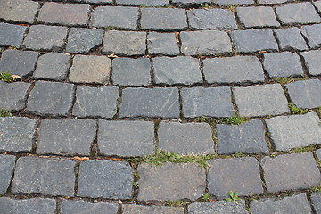 Image showing covering of road made from stone blocks