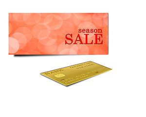 Image showing inscription sale and credit card