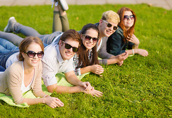 Image showing group of students or teenagers hanging out