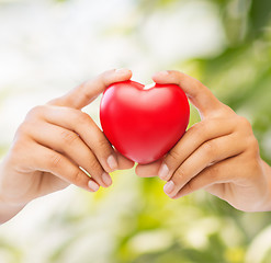 Image showing woman hands with heart