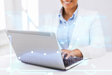 Image showing businesswoman using her laptop computer