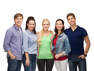 Image showing group of standing smiling students