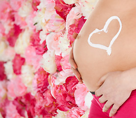 Image showing belly of a pregnant woman