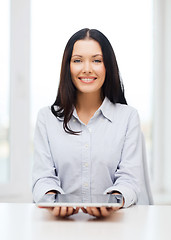 Image showing businesswoman or student with tablet pc comuter