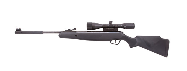 Image showing Air rifle isolated over white