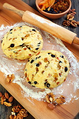 Image showing Dough for making Christmas stollen.