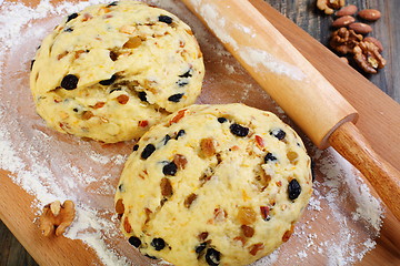 Image showing Cooking Christmas stollen.