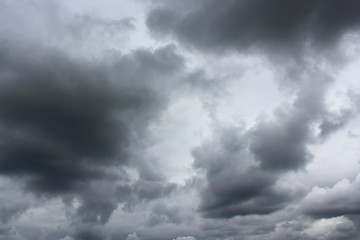 Image showing landscape with storm-clouds