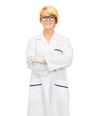 Image showing smiling female doctor in glasses