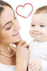 Image showing smiling baby and mama