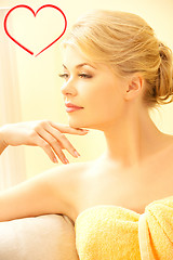 Image showing beautiful woman in spa salon