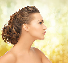 Image showing beautiful woman with updo