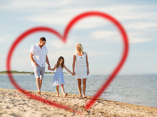 Image showing happy family at the seaside