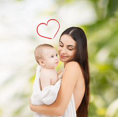 Image showing happy mother with adorable baby