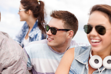 Image showing group of teenagers hanging out