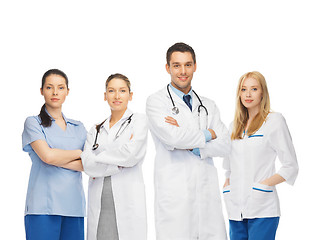 Image showing young team or group of doctors