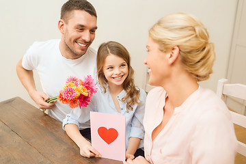 Image showing happy family celebrating mothers day