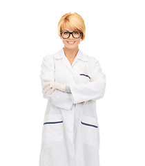 Image showing smiling female doctor in glasses